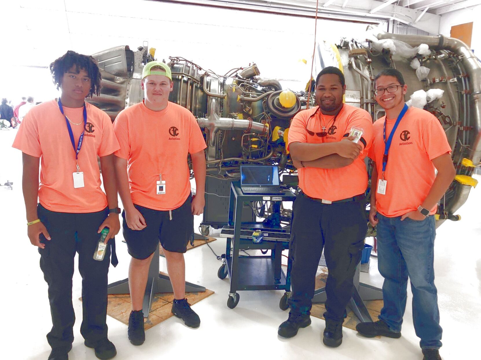 Airplane Frame and Power Plant students